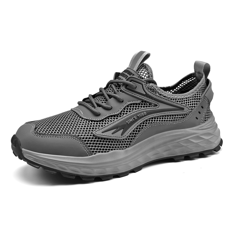 AOKANG Breathable Lightweight Height Increasing Breathable Lightweight Height Increasing Running Shoes Men’s Gray