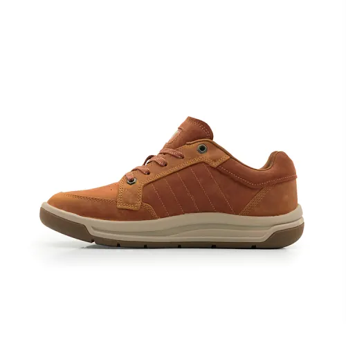 CAT Cow Leather Low top Outdoor Shoes Men's Brown