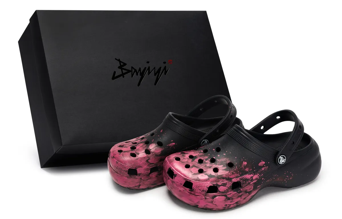 Crocs 811 Manufacturing, Pink Mist Live, Special Shoe Box Clogs Unisex Black Pink