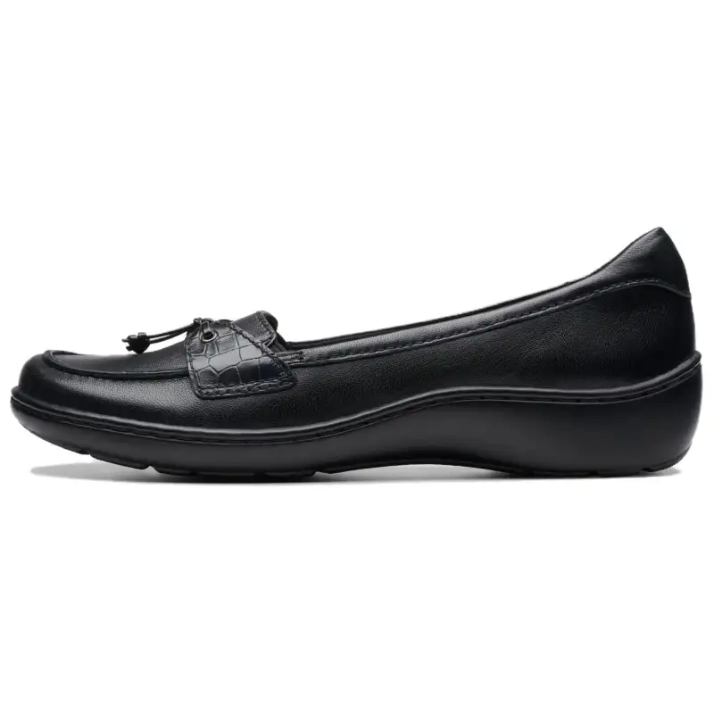 Clarks Leather Casual Shoes Women's Black