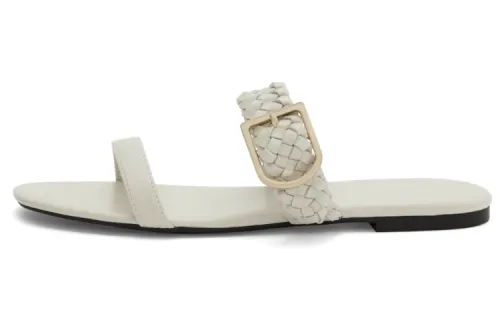 CHARLES&KEITH Slide Slippers Women's Chalk White/Pink