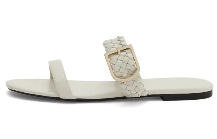 CHARLES&KEITH Slide Slippers Women's Chalk White/Pink