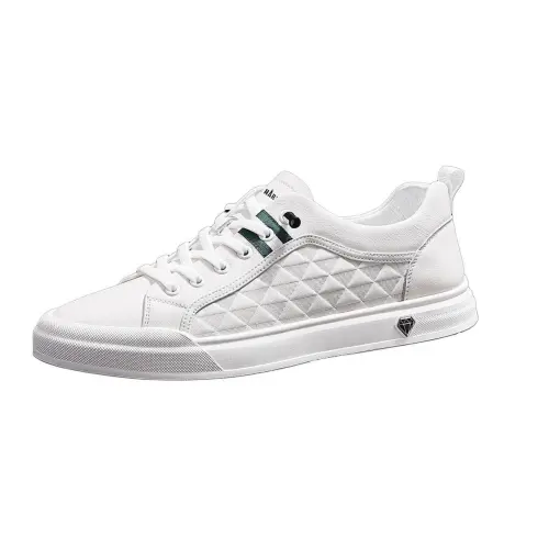 JANE HARLOW Leather Low top Skateboard Shoes Men's White