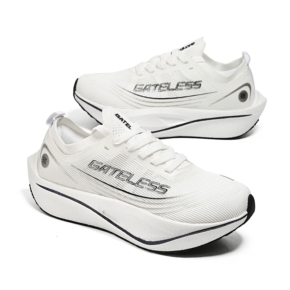 GATELESS Low Top Running Shoes Unisex White