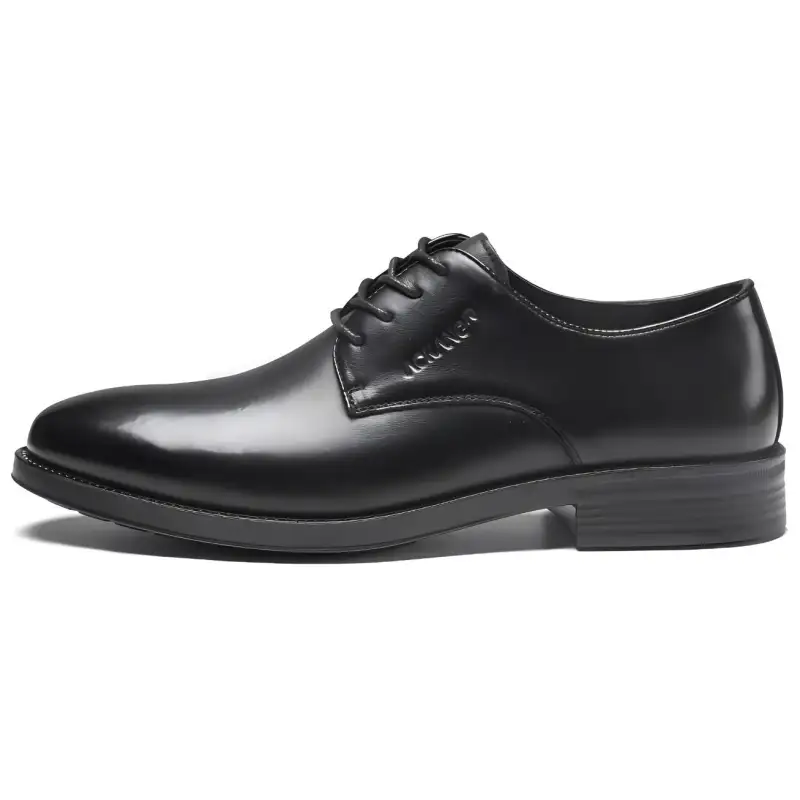 AOKANG cow leather comfortable and fashionable formal leather shoes men's black
