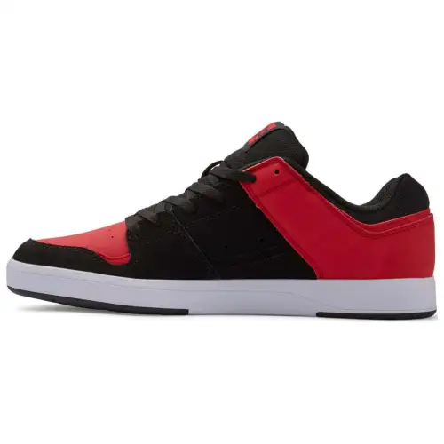 DC Shoes Leather Low top Skateboard Shoes Men's Black Red