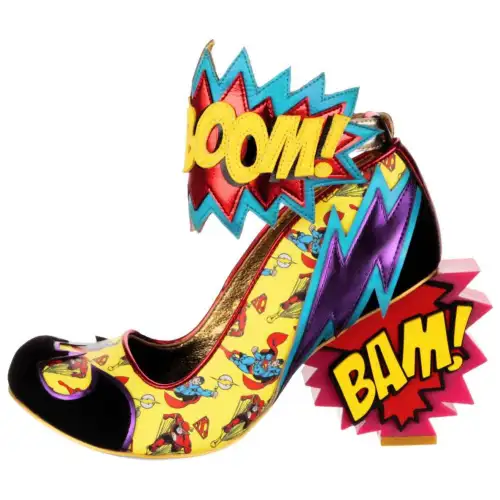 IRREGULAR CHOICE Pu Explosion Irregular Heel High Heels 8.7cm Women's Yellow Black