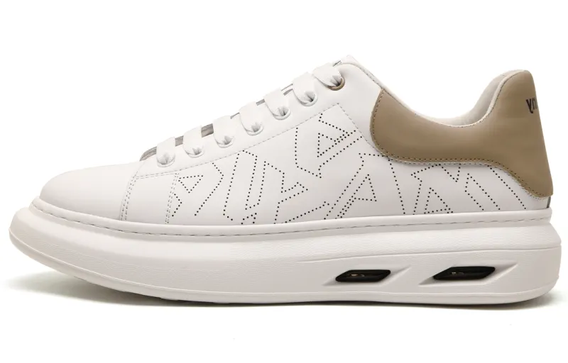 Anthony Miles Cow Leather Stylish Skateboarding Shoes Men's White