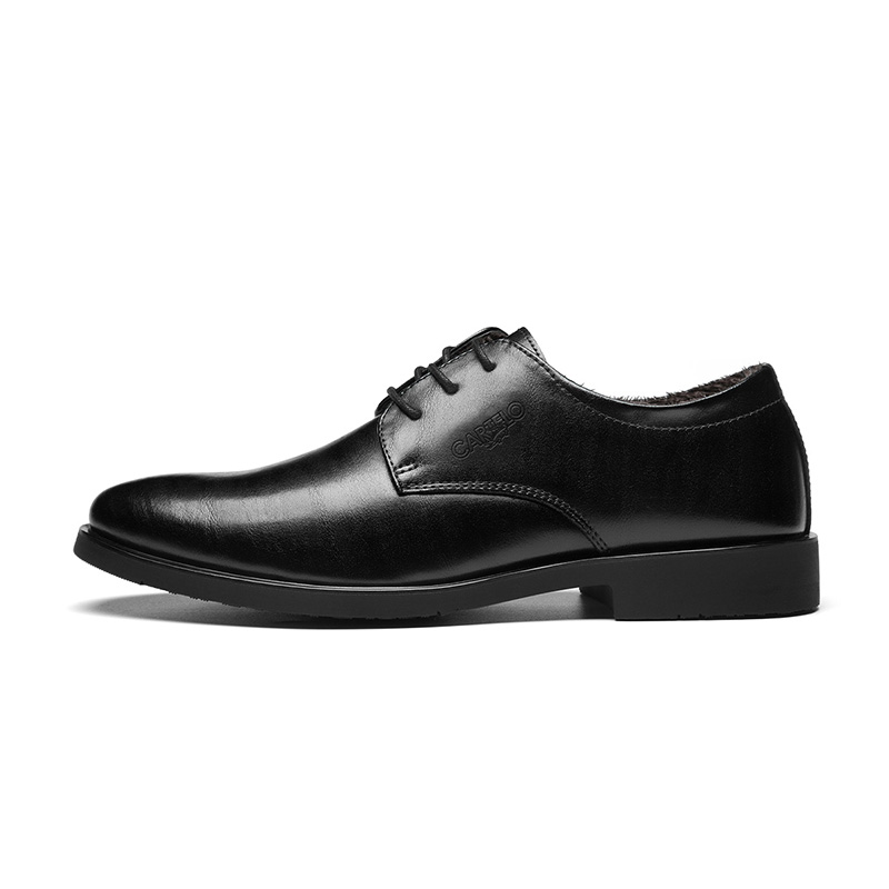 CARTELO Leather classic comfortable trend universal black shoes, genuine leather