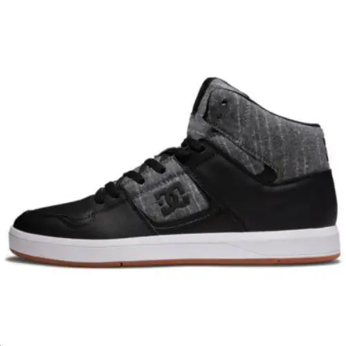 DC Shoes Slip Resistant Abrasion Resistant High top Skateboard Shoes Men's Black Gray