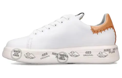 PREMIATA Balance Low top Skateboard Shoes Women's White Orange