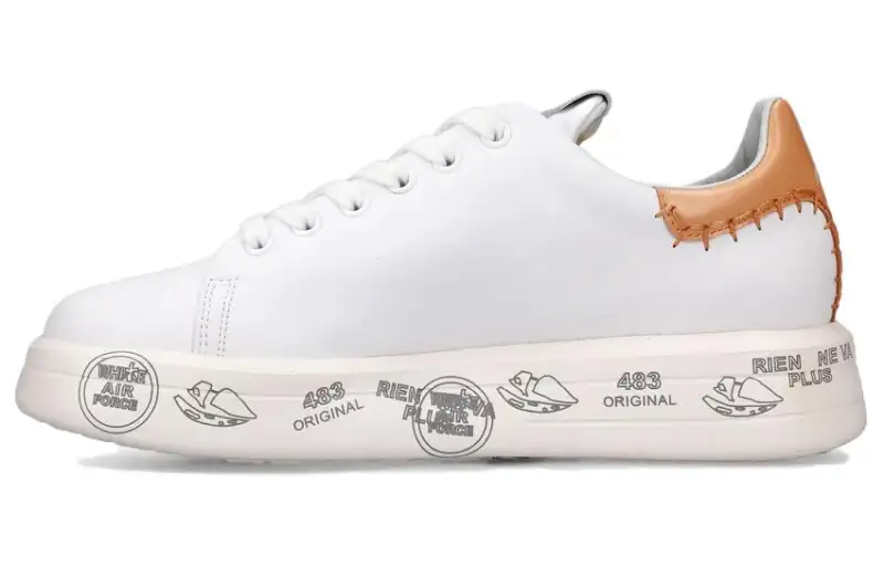 PREMIATA Balance Low top Skateboard Shoes Women's White Orange
