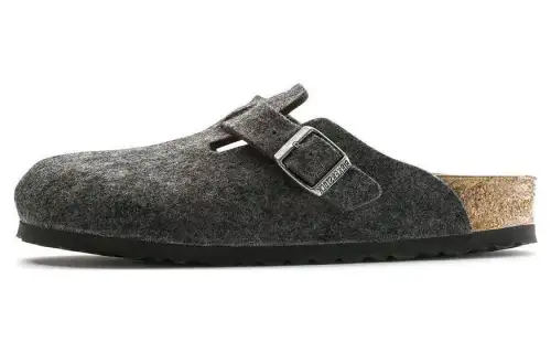 Birkenstock Boston buckled wool slippers