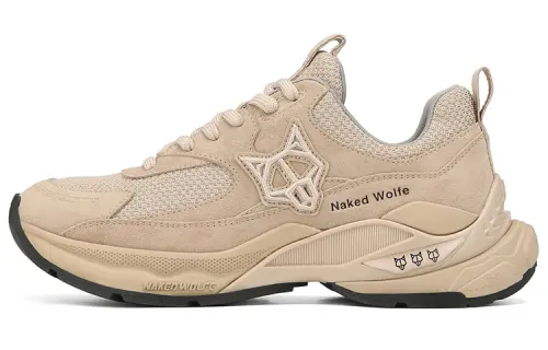 Naked Wolfe Super Textile, Leather Low top Sports Casual Shoes Women's Beige