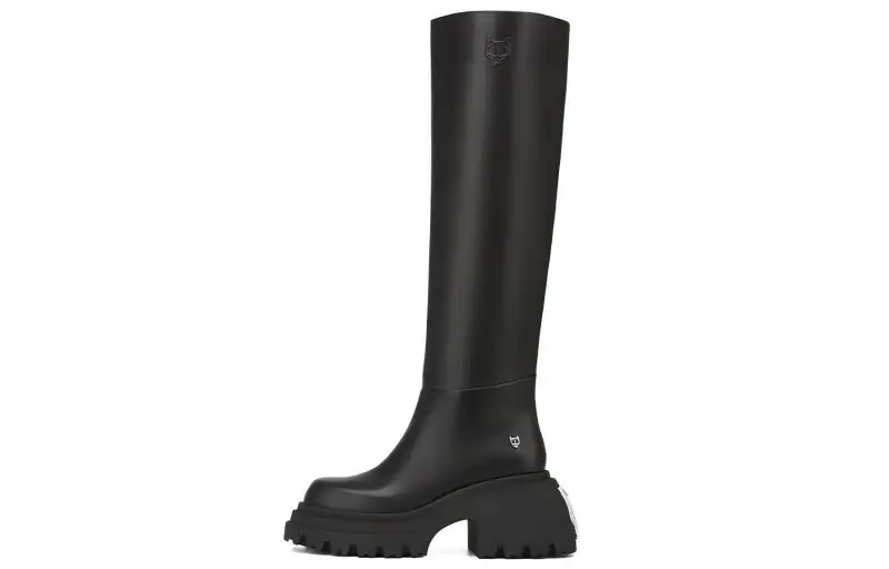 Naked Wolfe STELLA Leather Knee High Boots 11.5cm Women's Black