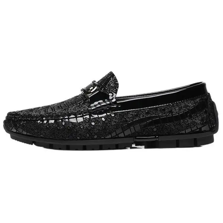 JANE HARLOW Leather Casual Shoes Men's Black