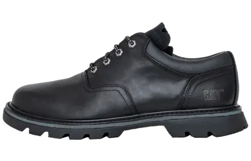 CAT Casual Leather Shoes Men's Low Top Black