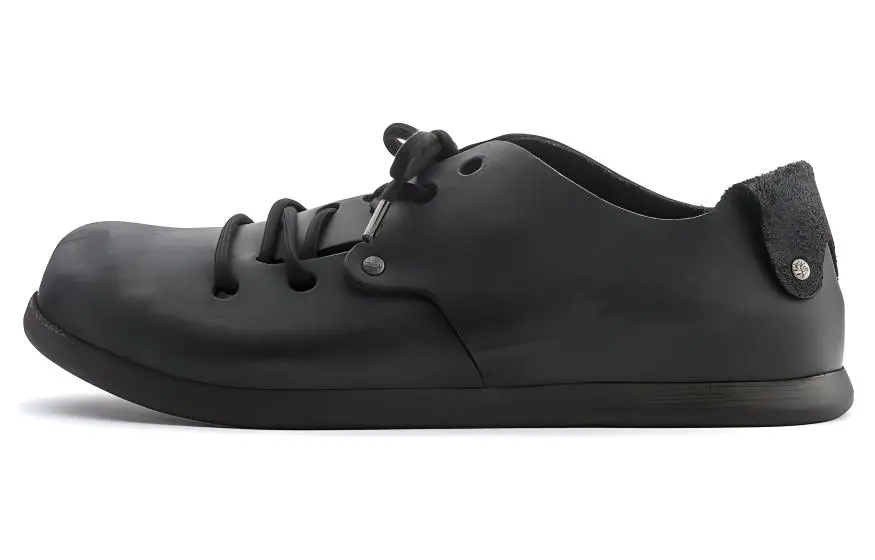 Birkenstock Leather Low top Casual Shoes Unisex Black Narrow