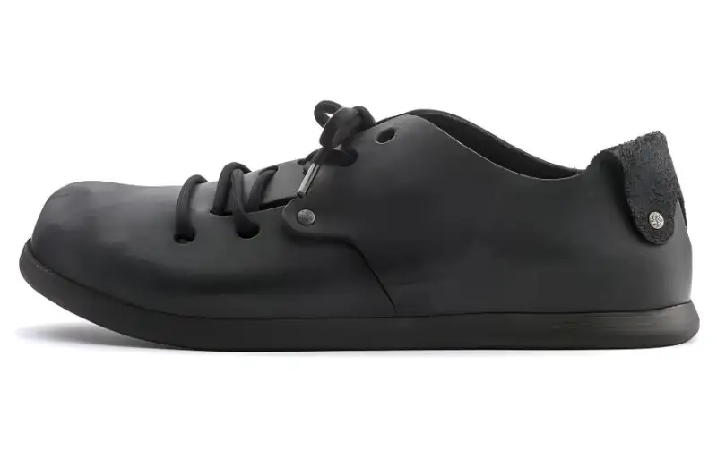 Birkenstock Leather Low top Casual Shoes Unisex Black Narrow