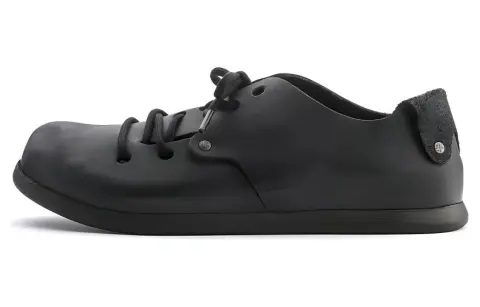 Birkenstock Leather Low top Casual Shoes Unisex Black Narrow