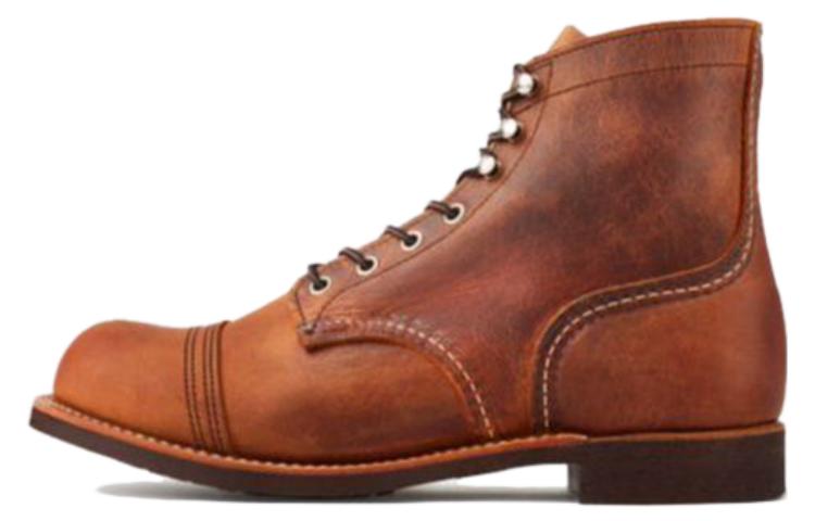 Red Wing SHOES Short Mid Calf Combat Boots Men's Brown