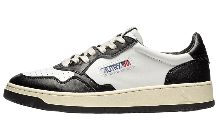 AUTRY Medalist Leather Low Black White