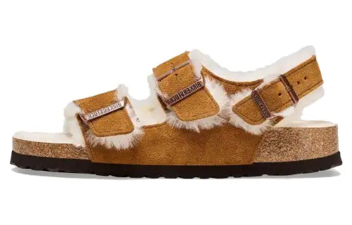 Birkenstock Milano Buckled Suede Sandals