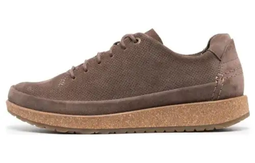 Birkenstock Leather Low top Casual Shoes Unisex Taupe Regular