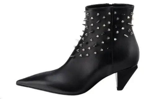 AGL Cow Leather Ankle Boots 5CM Women's Black