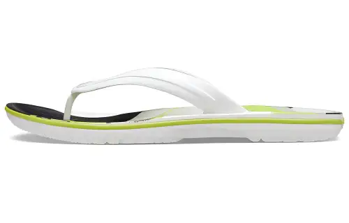 Crocs Crocband Flip Flops 'White Green Black'