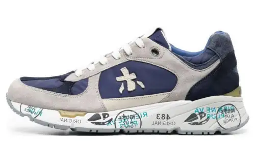 PREMIATA Mase Fabric Low top Casual Shoes Men's Blue Gray