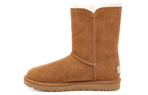 UGG Bailey Button UGG Charm Metallic Alphabet Version Fleece Lined Brown Women's