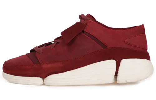 Clarks Cow Leather Low top Casual Shoes Men's Burgundy