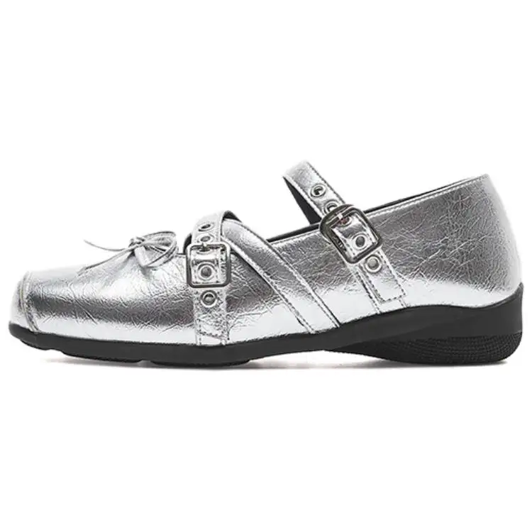 AGSDON fashion trend y2k sweet bow ballet skirt commuting flat heel Mary Jane shoes 3.5cm women