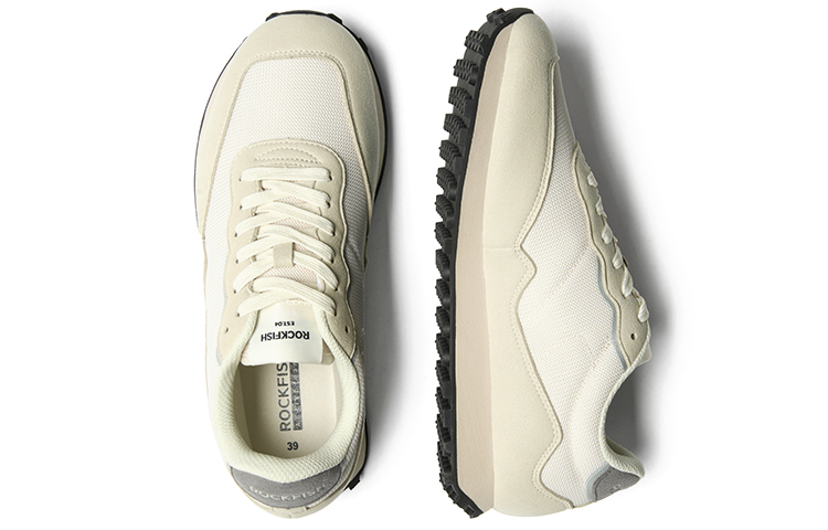 Rockfish Textile, Synthetic Leather Low top Running Shoes Women’s Beige