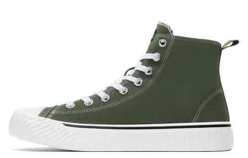 Dickies Canvas Shoes Unisex High Top Army Green