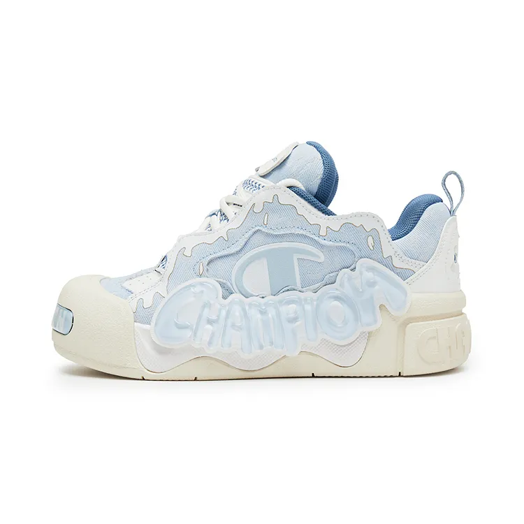 Champion Puffy Jelly Shoes Low top Skateboard Shoes Unisex Peak Blue/Champion White