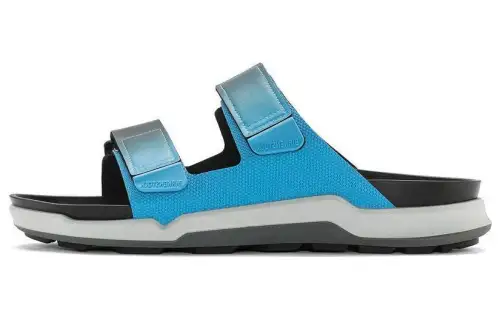Birkenstock Synthetic Leather Slide Slippers Men's Blue Black Regular
