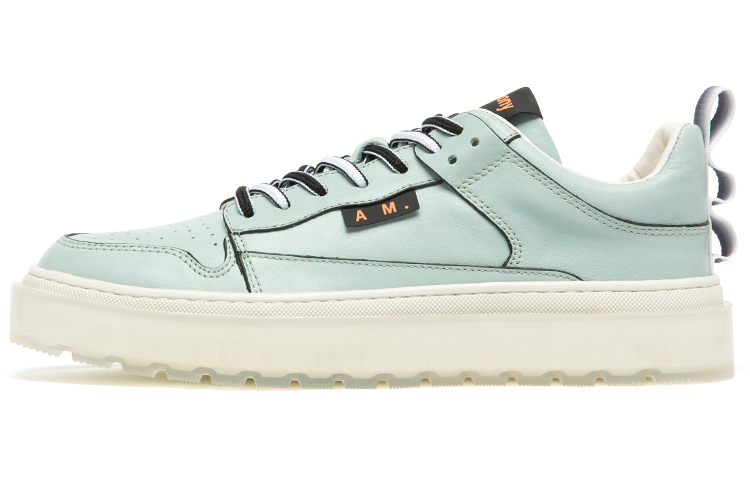 Anthony Miller fashionable lace-up color-blocked hollow sneakers mint green