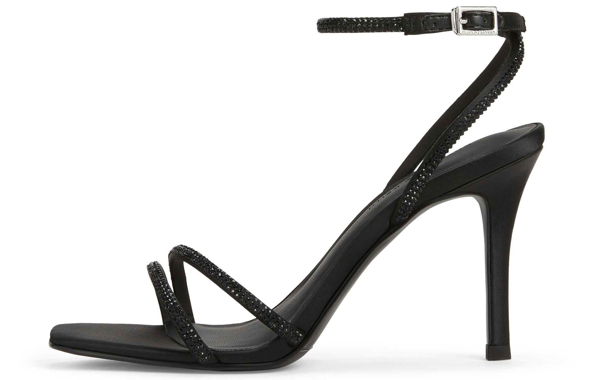 CHARLES&KEITH Small Ck PU, Textile One Strap High Heel Sandals 9.2cm Women's