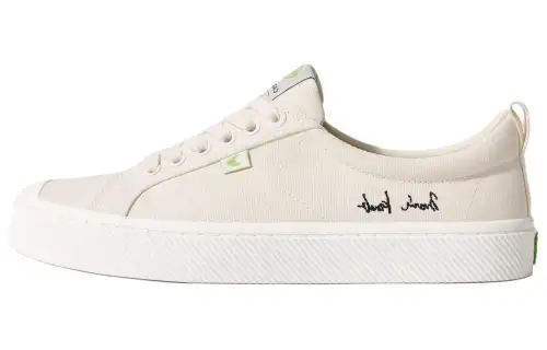 CARIUMA Canvas Low top Skateboard Shoes Unisex White