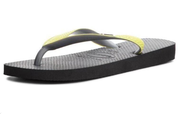 Havaianas Top Mi Comfortable Slip Resistant Abrasion Resistant Flip Flops Women's Black Yellow