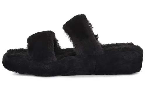 UGG Fuzz Yeah Black Sandals Women's