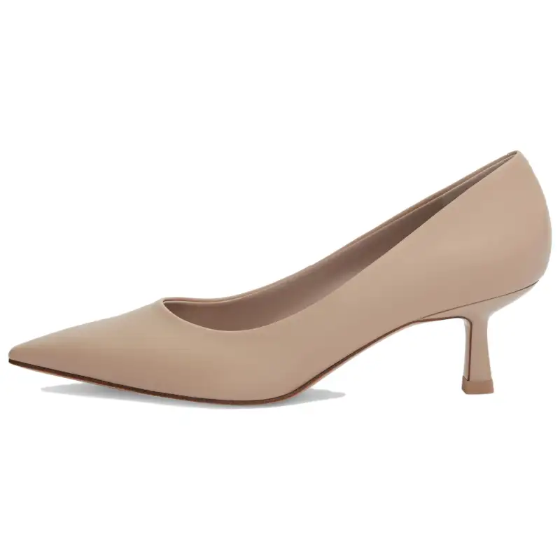 CHARLES&KEITH Small Ck PU, Textile Slim Heel Mary Jane Shoes 5.7cm Women's Nude Flesh