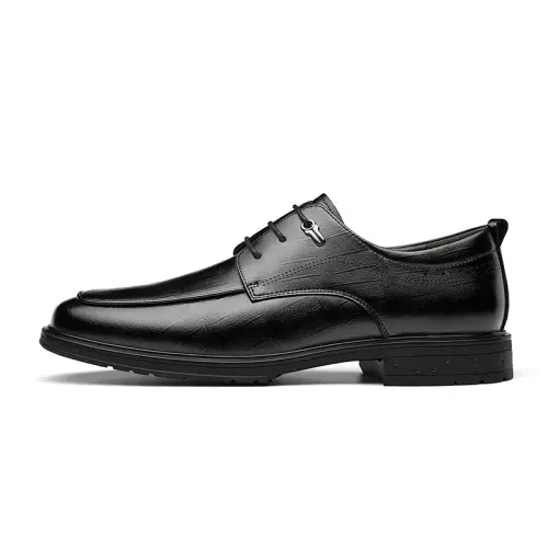 CARTELO Cow Split Leather Dress Shoes Men's Black