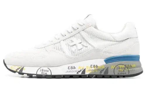 PREMIATA Landeck Cow Leather Low top Casual Shoes Men's White