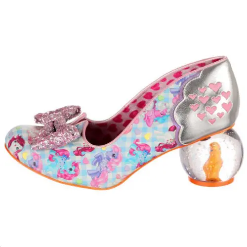 IRREGULAR CHOICE Pu Chunky Heel High Heels Women's Blue