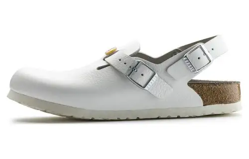 Birkenstock Leather Beach Sandals Unisex White Regular