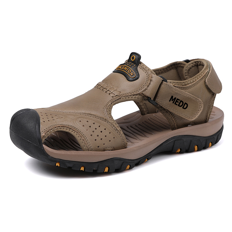Leather retro classic universal sports quick dry breathable beach sandals for hiking for leisure