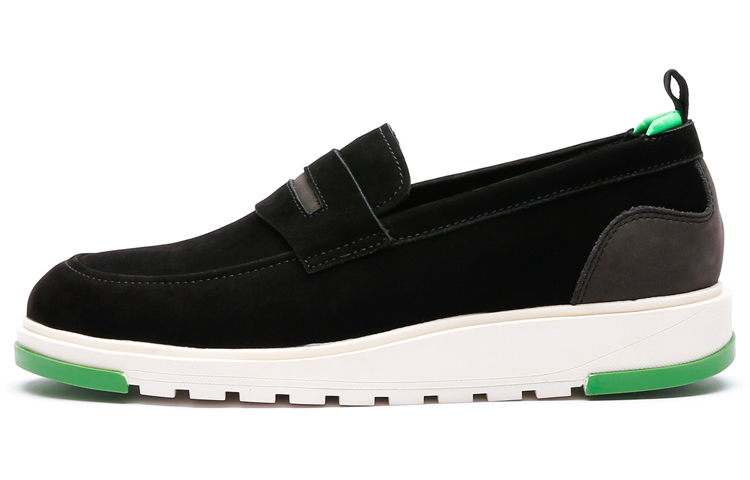 Anthony Miller cowhide British style wear-resistant and comfortable lazy sports shoes black